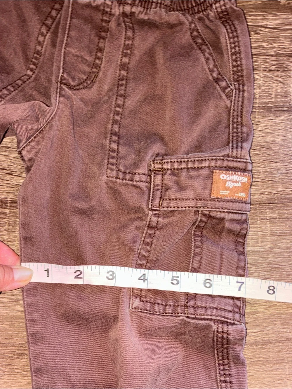 Vintage OshKosh Bgosh Brown Cargo Pull-On Kids Pants 3T